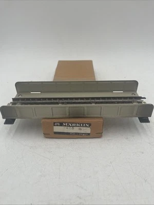 Puente de viga de placa recta HO Marklin 465 M con caja original Foto 1 de 4