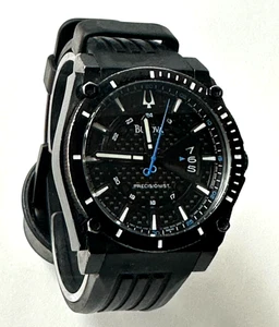 Bulova 98B142 Precisionist schwarz Edelstahl Kautschukband C977656 GARANTIE - Bild 1 von 13