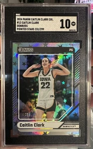 2024 Panini Caitlin Clark Collezione Base Donruss #13 A Punta Stelle /299 SGC 10 - Foto 1 di 2