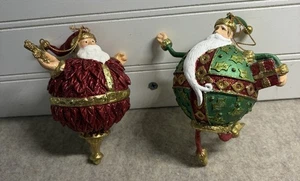 Kurzer skurriler Weihnachtsmann Weihnachtsschmuck von Uno Alla Volta - 2er Set - Bild 1 von 3