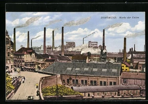 Dortmund, Ansichtskarte, Werke der Union 1923  - Picture 1 of 2