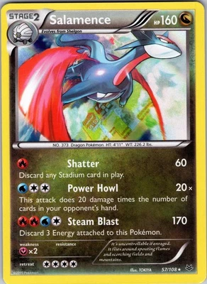 Salamence 57/108 XY - Roaring Skies Pokemon TCG NM - Image 1 of 2