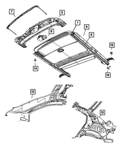 Genuine Mopar Sunroof Sunshade 1DP18HL1AA - Picture 1 of 3