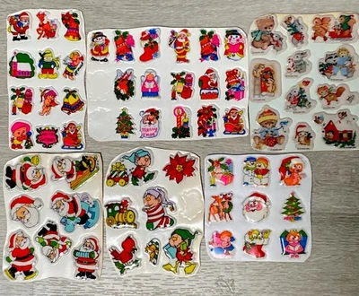 Vintage 1980's Christmas Puffy Stickers Lot. Hallmark,AGC +more. 3 Dimensional - Image 1 of 4