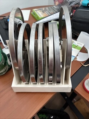 Cuisinart DLC-7 Super Pro Food Processor 7 Disc Blade Set lot w/ holder - Image 1 of 4