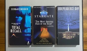 (VHS, 3 Movies) Total Recall, Independence Day, & Stargate: Display Quality - Picture 1 of 7