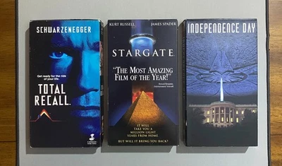 (VHS, 3 Movies) Total Recall, Independence Day, & Stargate: Display Quality - Image 1 of 4
