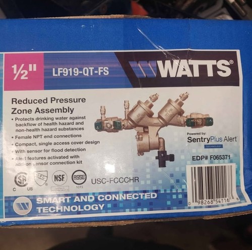 Watts LF009-QT-FS 1/2 RPZ BP ASSY Backflow Preventer New In Box | eBay