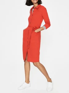 Vestido camisero Boden Tara jersey para mujer 10 rojo mediano 100 % algodón - Imagen 1 de 14