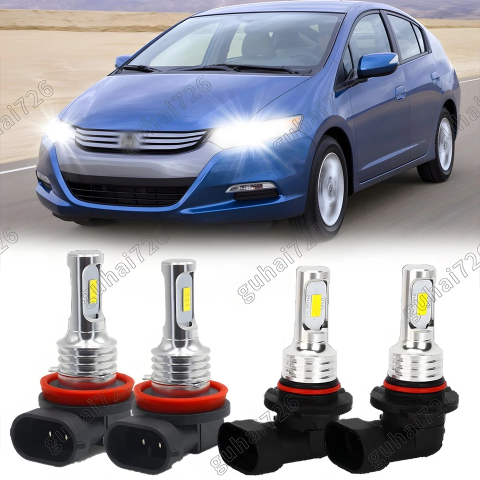 For Honda Insight 2010-2014 - 6000K LED Headlight High Low Beam Bulbs Combo 4PC - Image 1 of 4