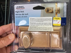 First Watch Night Latch/Deadbolt LATÓN - Imagen 1 de 2