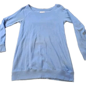 VICTORIA SECRET TUNIKA MIT U-BOOT-AUSSCHNITT LANGARM BLAU SWEATSHIRT DAMEN GR. S - Bild 1 von 10