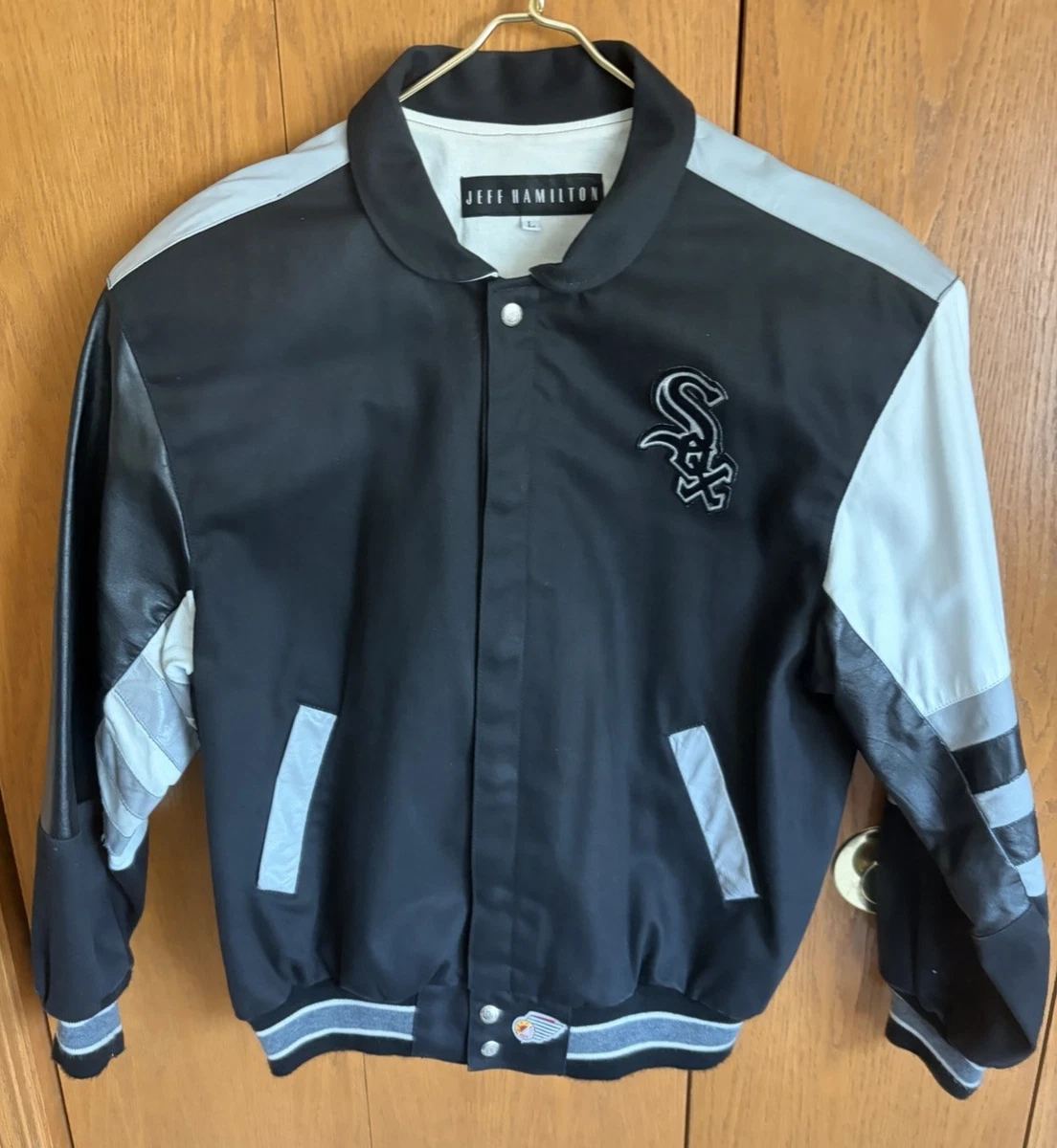 JEFF HAMILTON レザー スタジャン WHITE SOX Lサイズ 90s JEFF