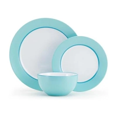 Juego de vajilla Grayson Teal 12 piezas, servicio para 4 Foto 1 de 4