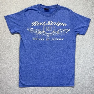 Red Stripe Beer T-Shirt Herren Medium Blue Graphic Front Back Hits Jamaica - Bild 1 von 9