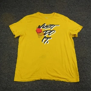 Maglia Nike Uomo XL Giallo Just Do It Basket Grafica Tee Swoosh Atletica - Foto 1 di 9