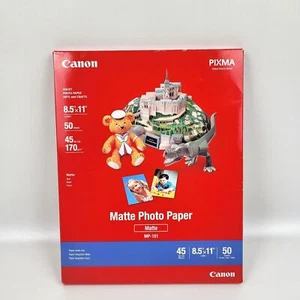 Canon Pixma Photo Paper Plus Matte 8-1/2 x 11" 50 Sheets/Pack. New Sealed - Picture 1 of 6