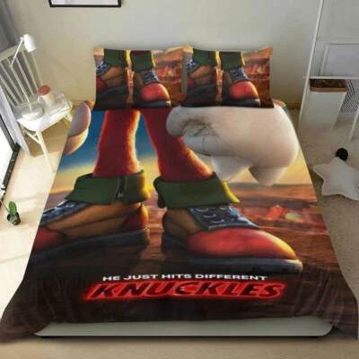Knuckles Bedding Set 3 Piece Twin Lightweight Bed Duvet Cover Set For Kids Gifts - Image 1 of 4