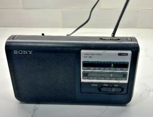Sony FM/AM 2 Band Portable Radio ICF-38 Black: Batteries & AC Power - Excellent - Picture 1 of 3