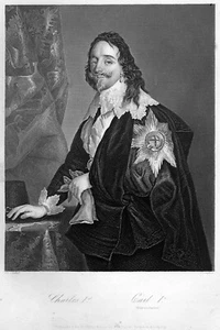 Kunst Fotodruck - Charles 1st I Gravur - Sir Anthony Van Dyck 10x15cm - Bild 1 von 1