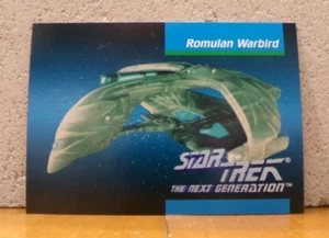 STAR TREK THE NEXT GENERATION TRADING CARD ROMULAN WARBIRD - Picture 1 of 2