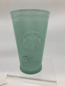 Starbucks Green Glass Tumbler 16 Oz Cold Recycled Glass-Sea Glass (NO Lid & Stra - Picture 1 of 5