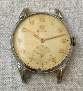 Vintage CYMA Mens Watch BEE 586 Manual Ref 14233 864 Beige Dial 15 Jewels - Picture 1 of 6