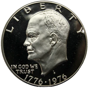 1776-1976-S Type 2 Clad Proof Eisenhower Dollar $1 Bicentennial - Picture 1 of 2