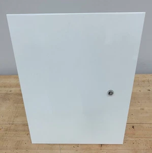 Multi-Purpose Industrial Lockable Cabinet 22 x 16 x 6 White Steel Recessed Mount - Picture 1 of 18