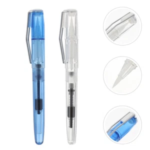 2 Pcs Brush Pen Water Brush Pen Paint Pens Refillable Brush Pen - Foto 1 di 12