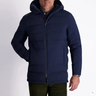 New Zero Restriction "THE SUMMIT" Grey goose down fill Jacket Navy W1135 Foto 1 de 4