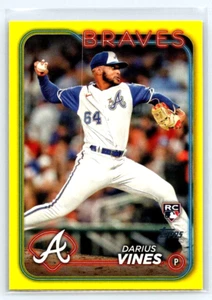 2024 Topps Series 2 YELLOW Darius Vines ROOKIE #493 - Atlanta Braves - Picture 1 of 2
