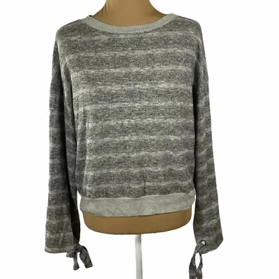 Project Social T Sweater Long Sleeve Gray Stripe Soft Size S Small - Image 1 of 4