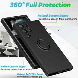 Case For Samsung Galaxy S23 Ultra,S23 Plus,S23FE Shokproof Ring Holder Magnetic - Picture 1 of 35