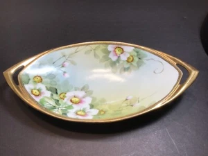 Nippon Oblong Dish Tray With Handles Gold Moriage Hand Painted - Bild 1 von 9