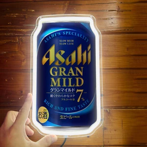 Asahi Gran mildes Bierdose Neonlicht Schild Pub Laden Poster Wanddekor 12""x7"" H4 - Bild 1 von 4