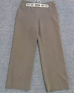 Geoffrey Beene Sport Pants Womens Size 12 Brown Stretch Classic Fit Slacks - Picture 1 of 8