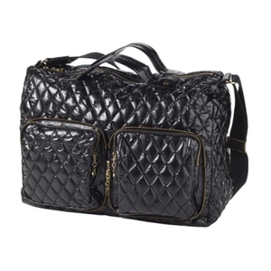 Clava Quilted Pocket Large Tote Travel Bag Navy - Picture 1 of 14