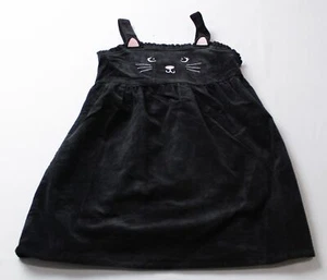 Gymboree Girl's Embroidered Cat Corduroy Jumper Dress BL1 Black Size 12 NWT - Picture 1 of 3