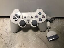 Sony PS1 Playstation One Controller White Dual Shock official SCPH-110 Tested