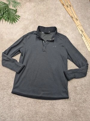 Under Armour Golf Jacket Mens XL Extra Large Snap Gray 1/4 Loose Knit - Image 1 of 4