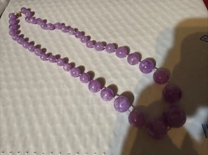 Vintage 80’s/90’s Lavender Beaded Plastic  Necklace - Picture 1 of 3