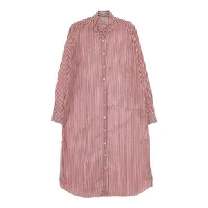 baserange OLE SHIRT DRESS Striped shirt dress dress Red white 5-0604M∞ - Picture 1 of 4