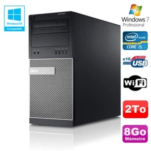 PC Tour Dell Optiplex 790 Intel Core I5 3.1Ghz 8Go Disque 2To DVD WIFI Win 7 - Imagen 1 de 1