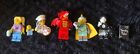 Five Lego Figures - Babysitter, Baker, Dragon, Retro Spaceman, Emo