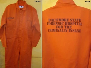 Best Quality Most Authentic Hannibal Lecter Orange Jumpsuit Halloween Costume - Picture 1 of 3
