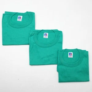 VINTAGE 80's Russell Athletic Lot of 3 Youth S Athletic Green T-Shirts - Picture 1 of 8