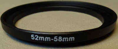 52mm to 58mm Step Up Lens Filter Ring Metal DSLR SLR Digital Camera Adapter - Image 1 of 3