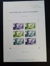 FRANCE 2021, BLOC FEUILLET SPECIAL SAINT EXUPERY AVION, timbres neufs**, MNH