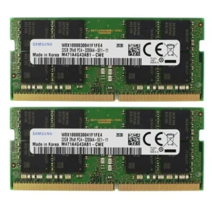 Samsung 64GB (2X32GB) DDR4 3200MHz PC4-25600 SODIMM Memory Ram M471A4G43AB1-CWE - Picture 1 of 5